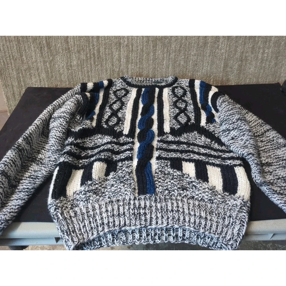 Vintage J.T. Beckett Sweater Mens L‎ Chunky Knit Stretch Loose Knit 90's